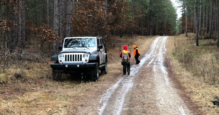Scouting hunting locations for deer season on public land in Western Michigan.