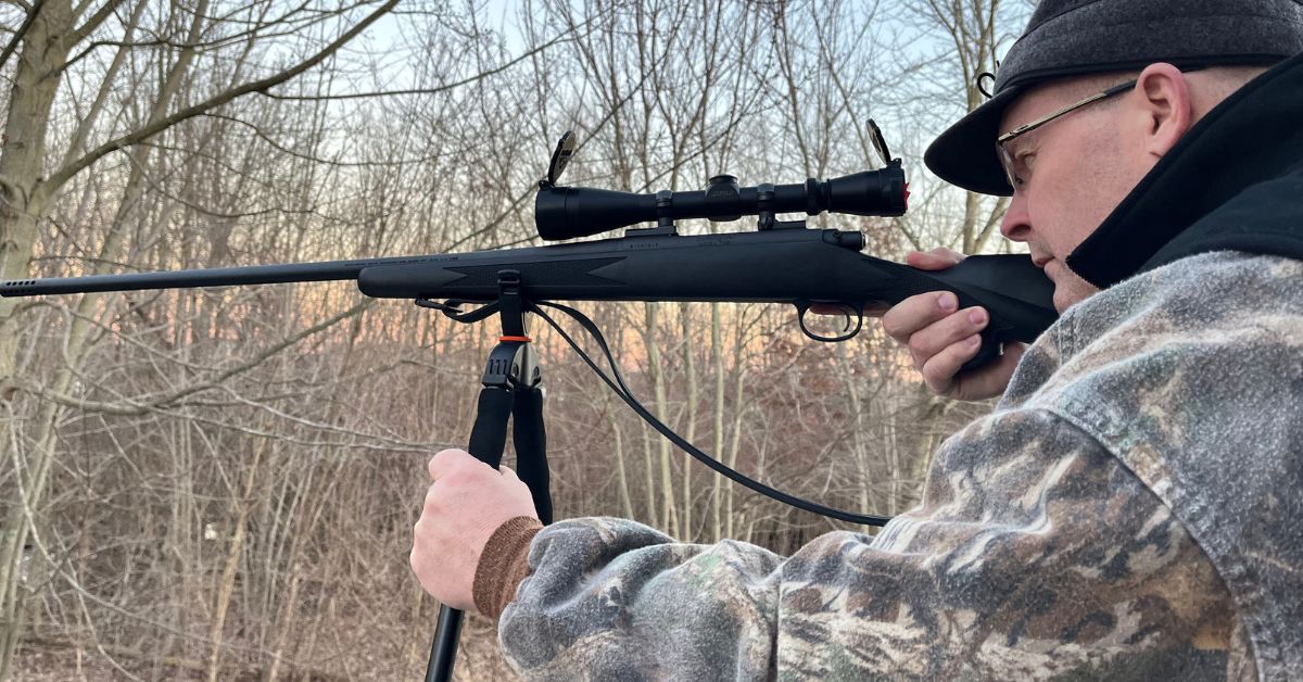 Vanguard Shooting Stick rifle practice