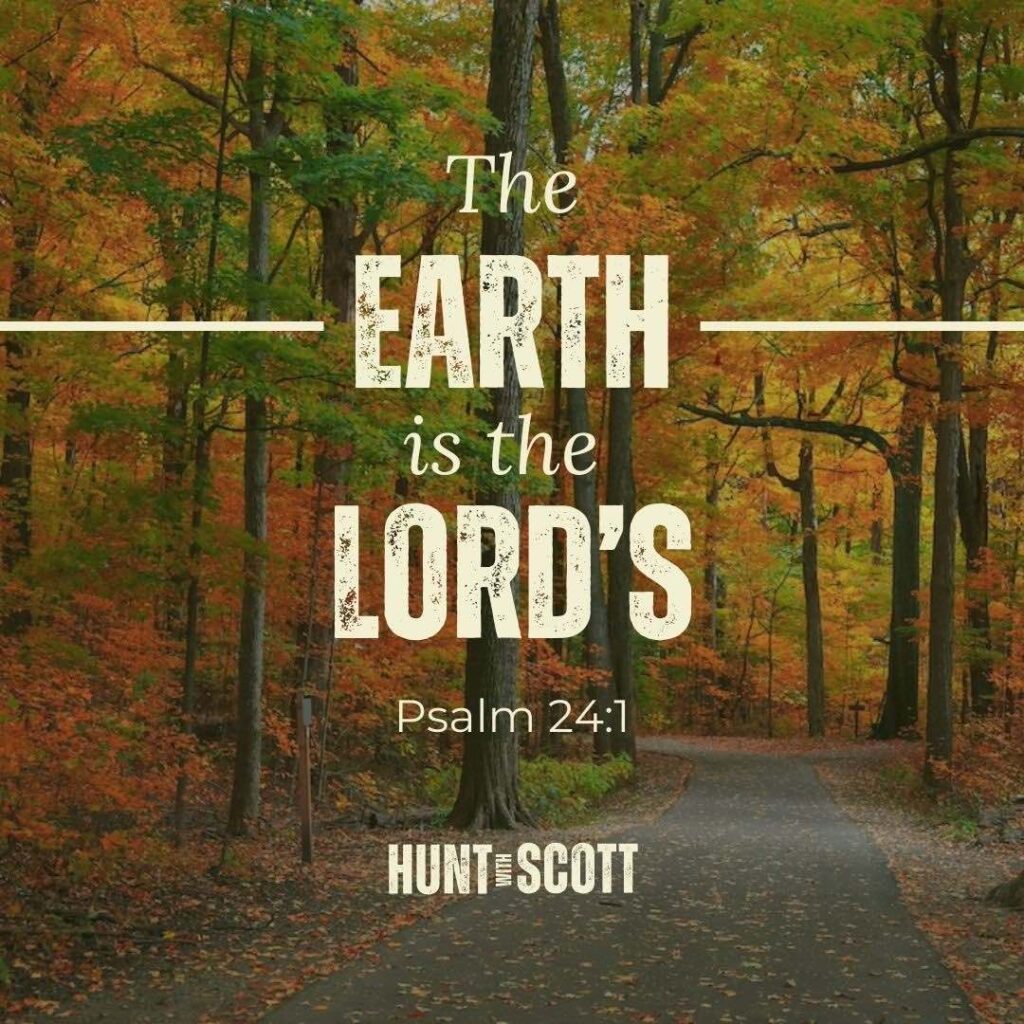 Path through the autumn woods and camping devotional idea for Psalm 24:1