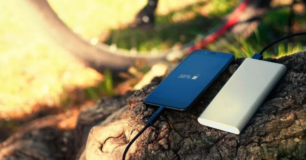 Powerbank hunting gift in nature scene