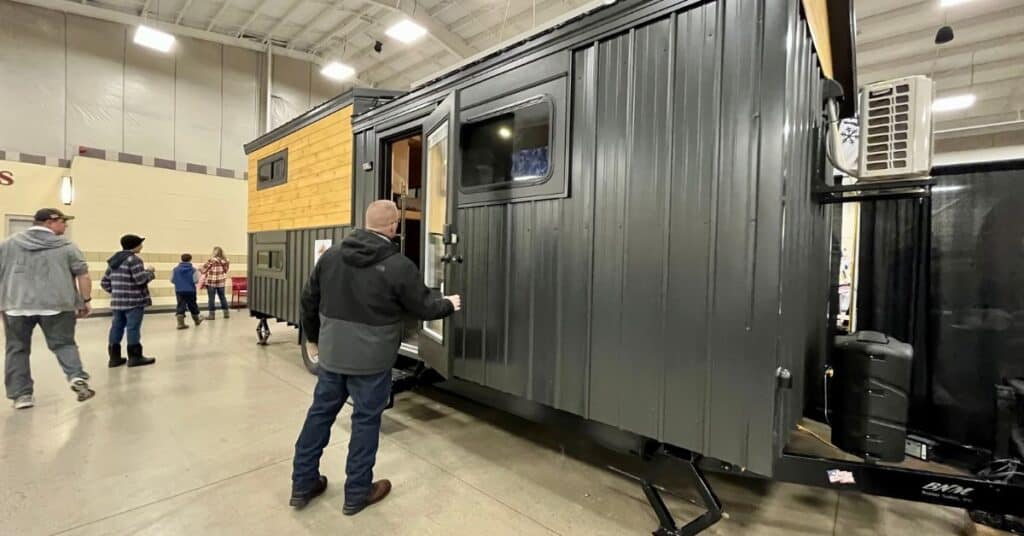 A Tiny Home on a trailer constructed by Scott Baker