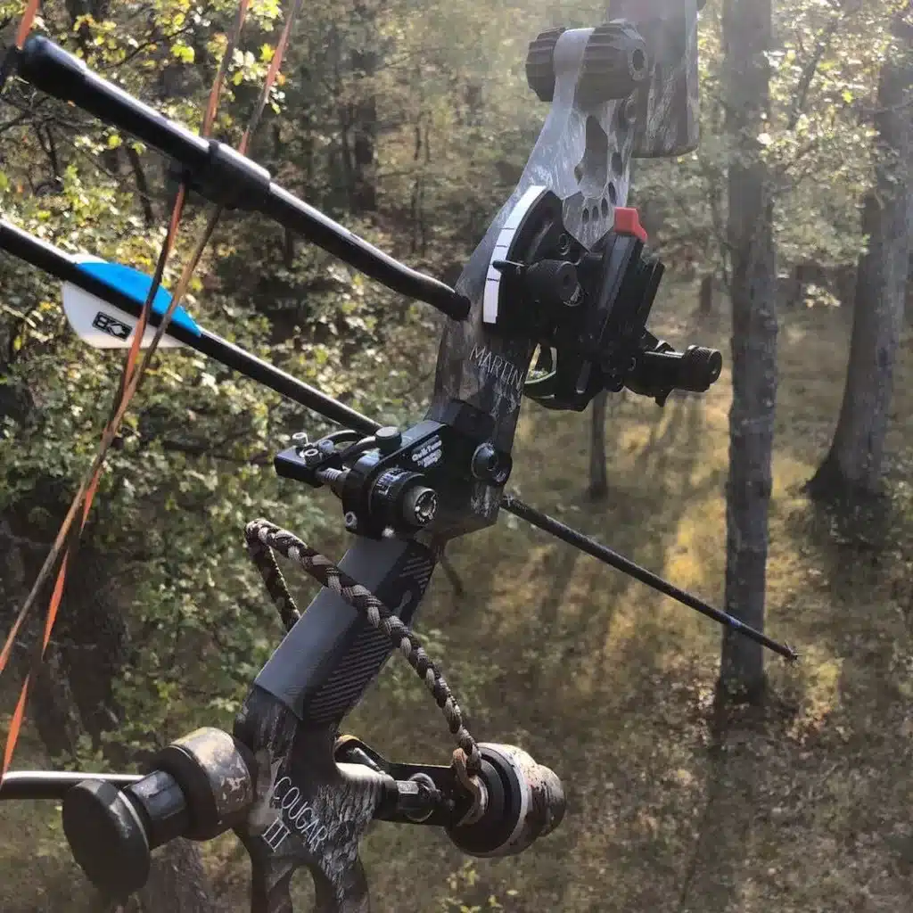 Close up of tree stands for bow hunting