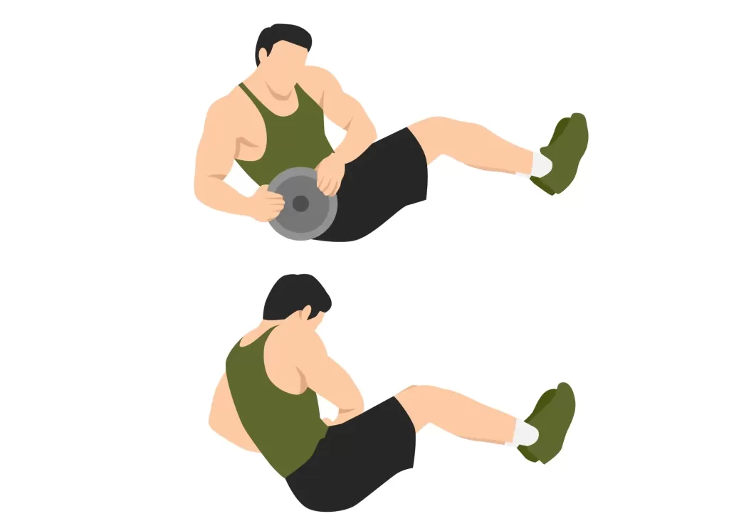 Russian twist exercise illustration