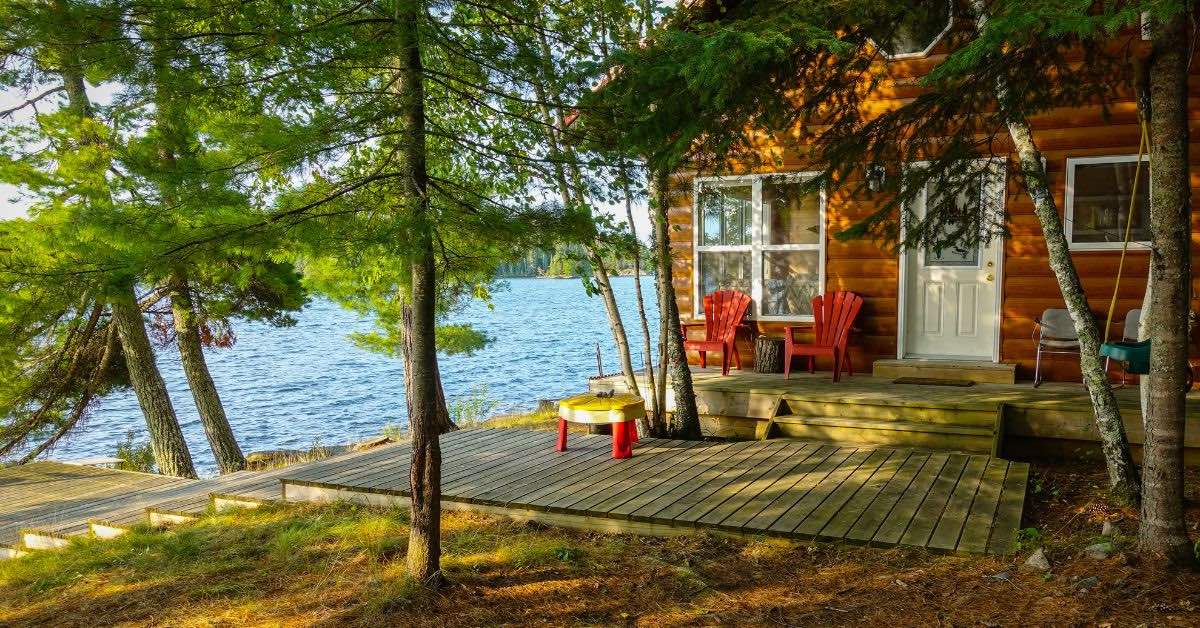 Cabin Camping on Lake in Michigan