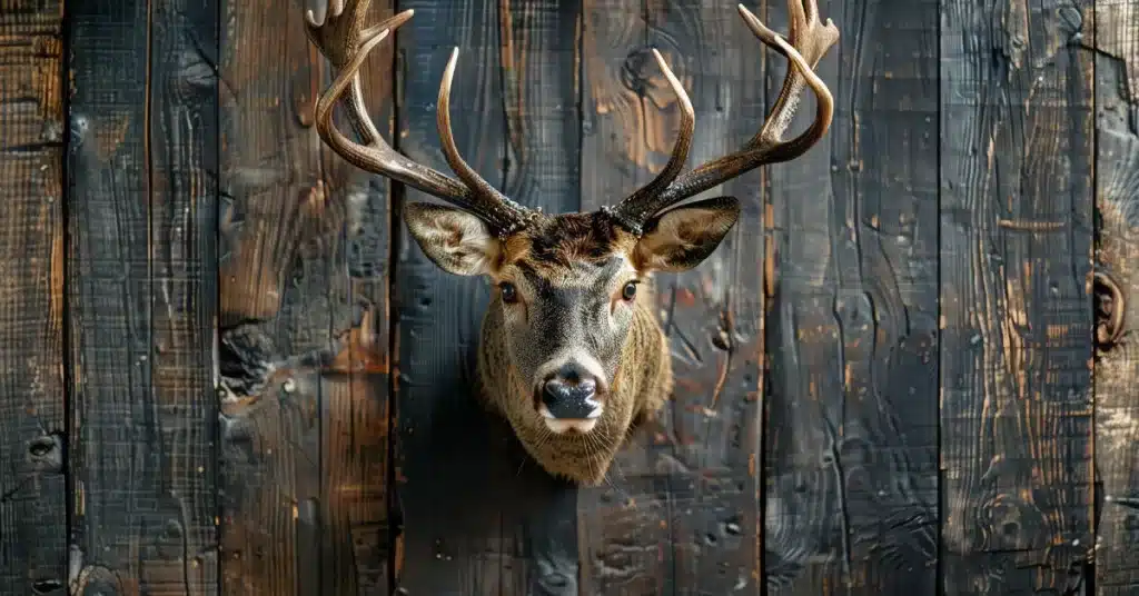 Deer mount on a wall