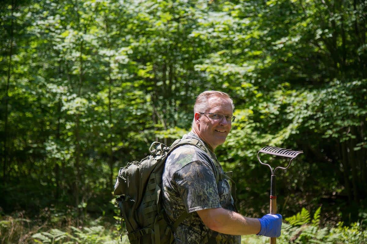 How to Make a Mock Scrape with a Rope for Deer